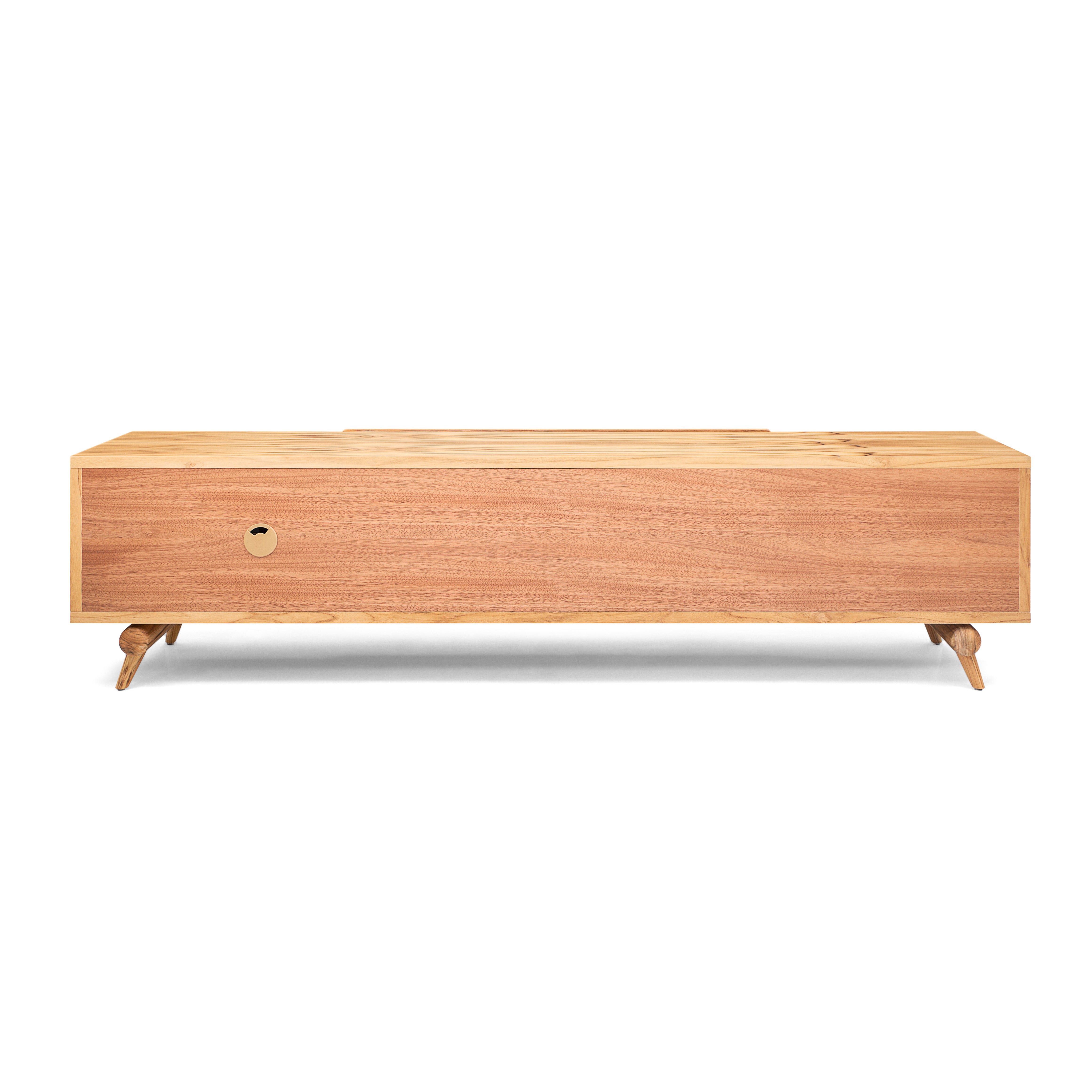 PLOT TV Stand in Teak with Natural Cane