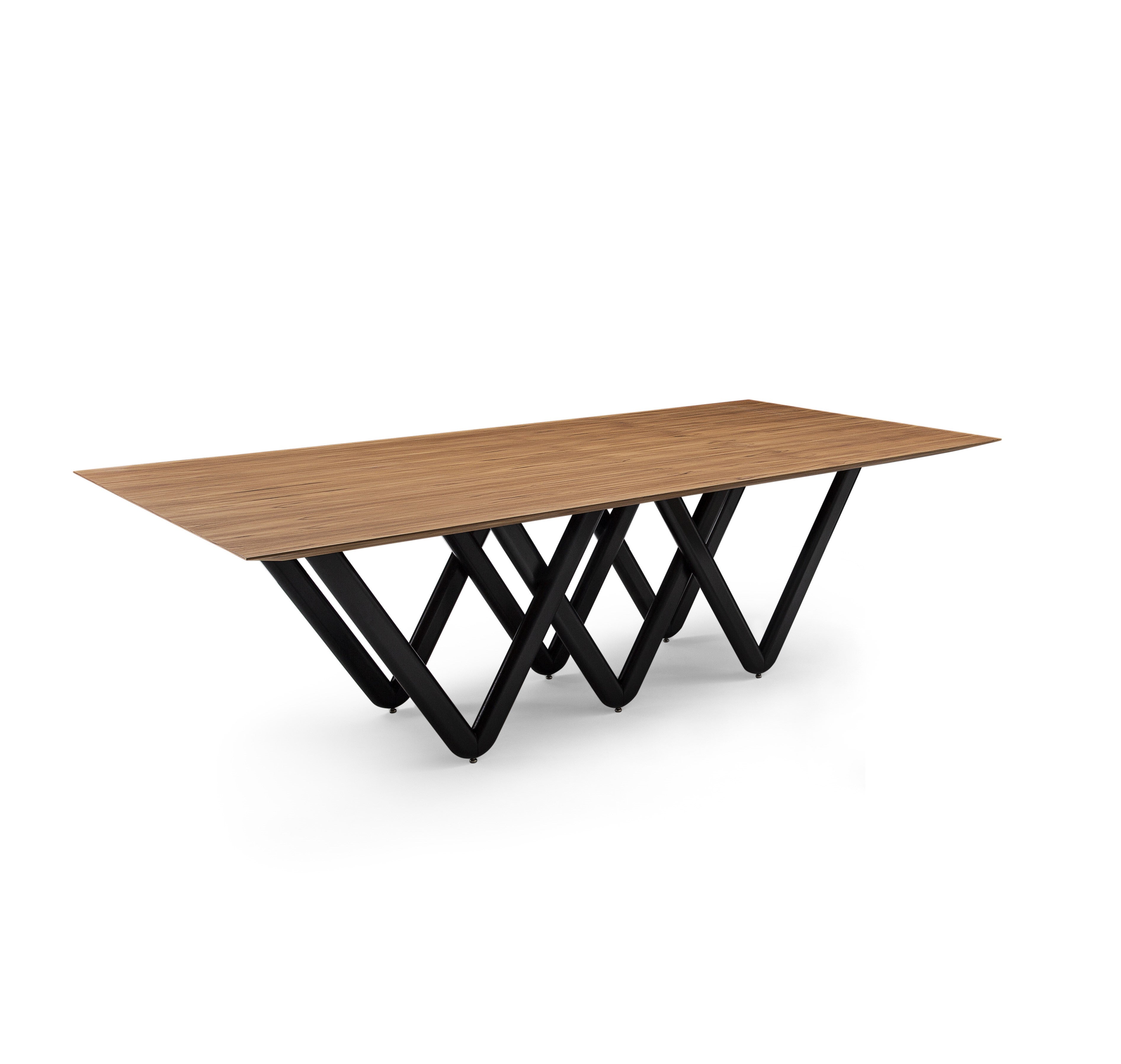 DABLIO Dining Table in Teak and Black 98"