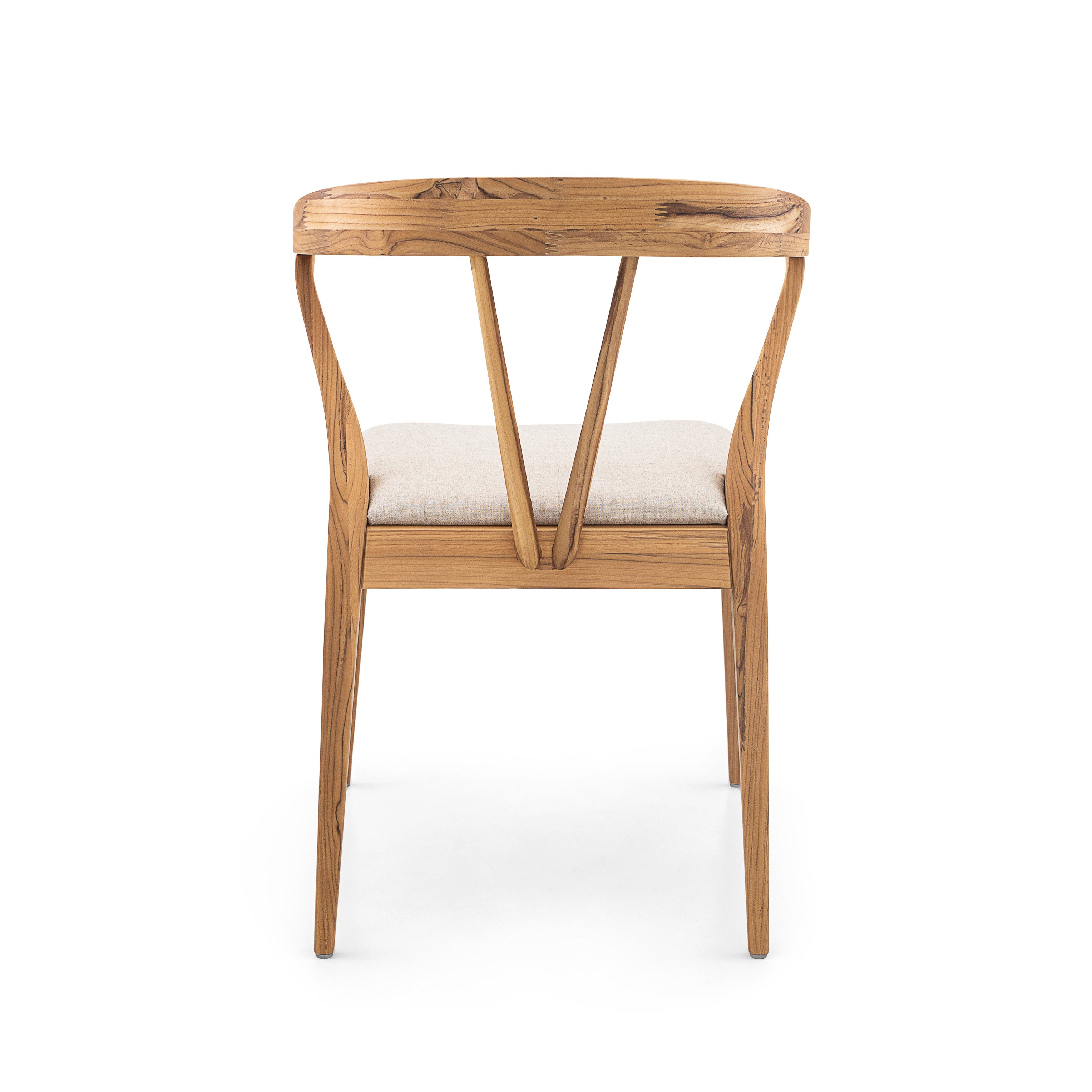 MAT Dining Chair in Teak and Oatmeal fabric