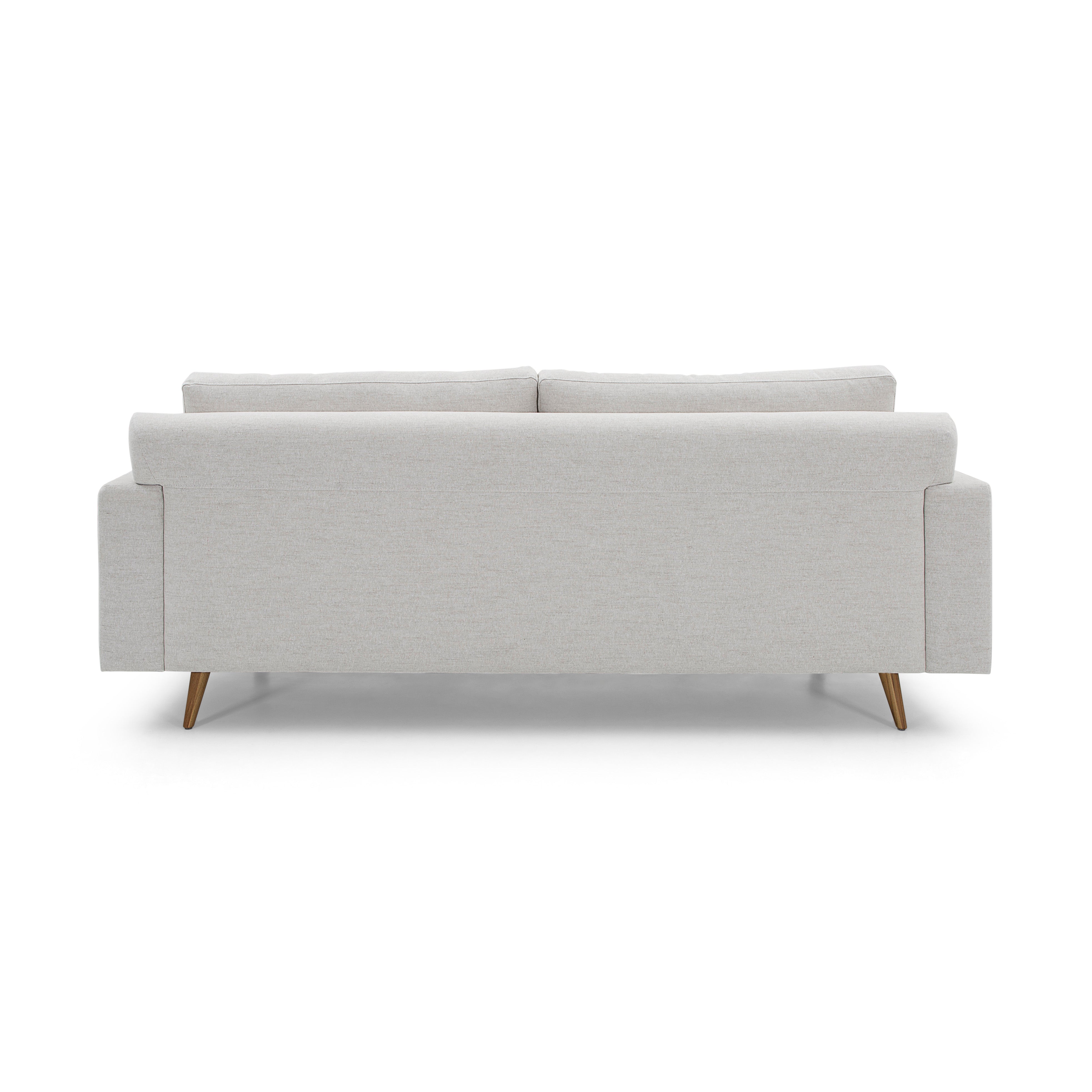 BELT 3 Seats Sofa in Teak and Light Beige fabric