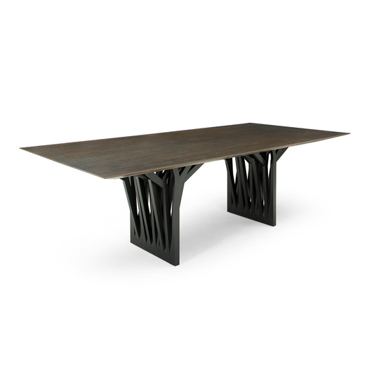 RADI Dining Table in Black and Dark Oak 98"