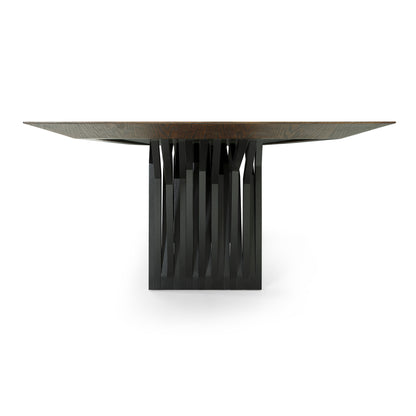 RADI Dining Table in Black and Dark Oak 98"