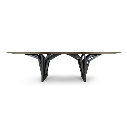 RADI Dining Table in Black and Dark Oak 98"