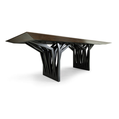 RADI Dining Table in Black and Dark Oak 98"