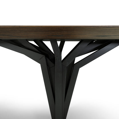 RADI Dining Table in Black and Dark Oak 98"