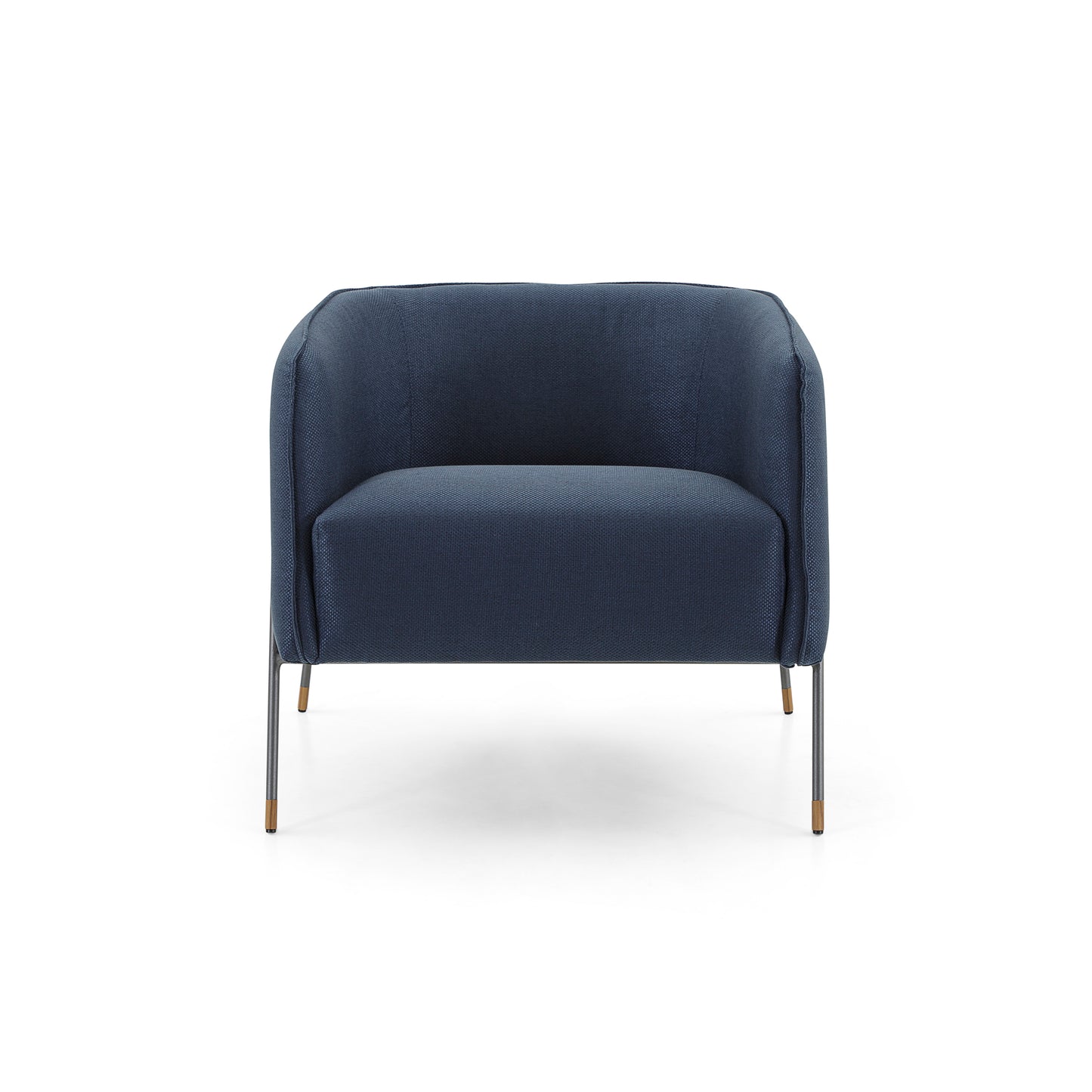 BELLA Armchair in Graphite and Dark Blue fabric