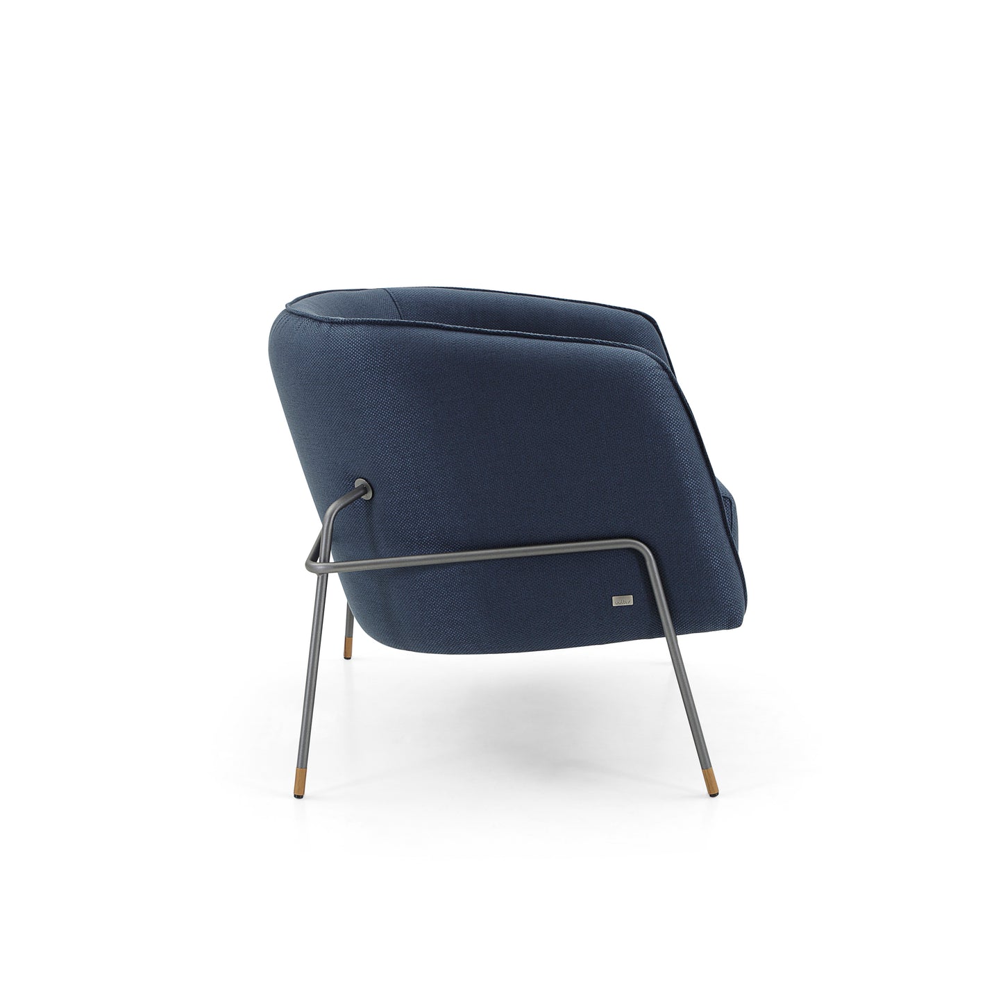 BELLA Armchair in Graphite and Dark Blue fabric