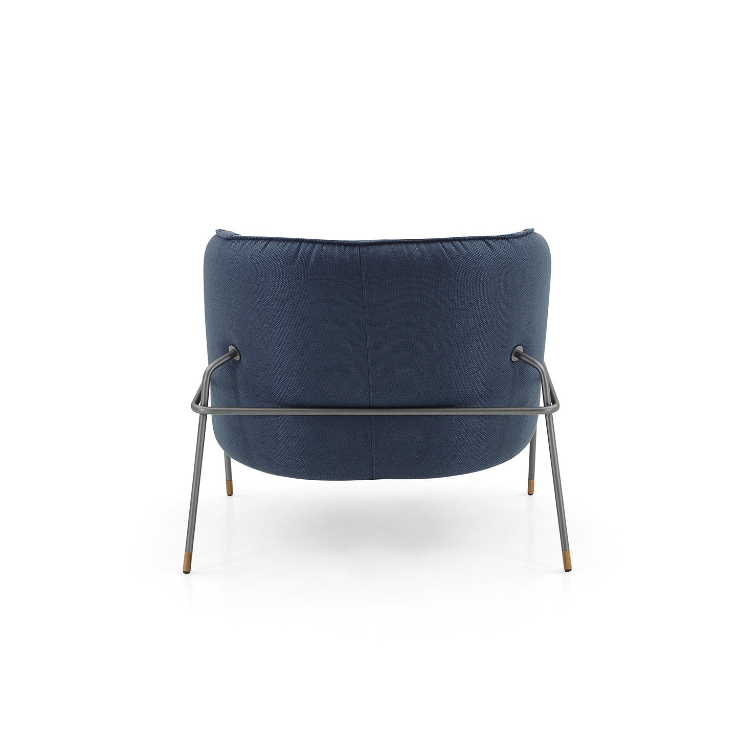 BELLA Armchair in Graphite and Dark Blue fabric