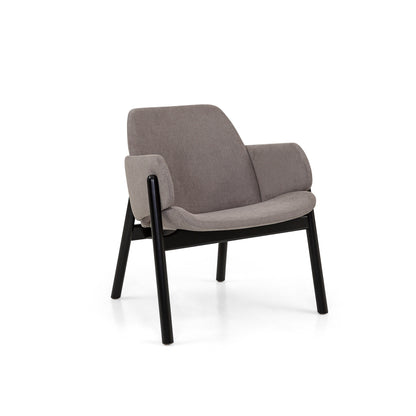 ABOVE Armchair in Black finish and Gray fabric