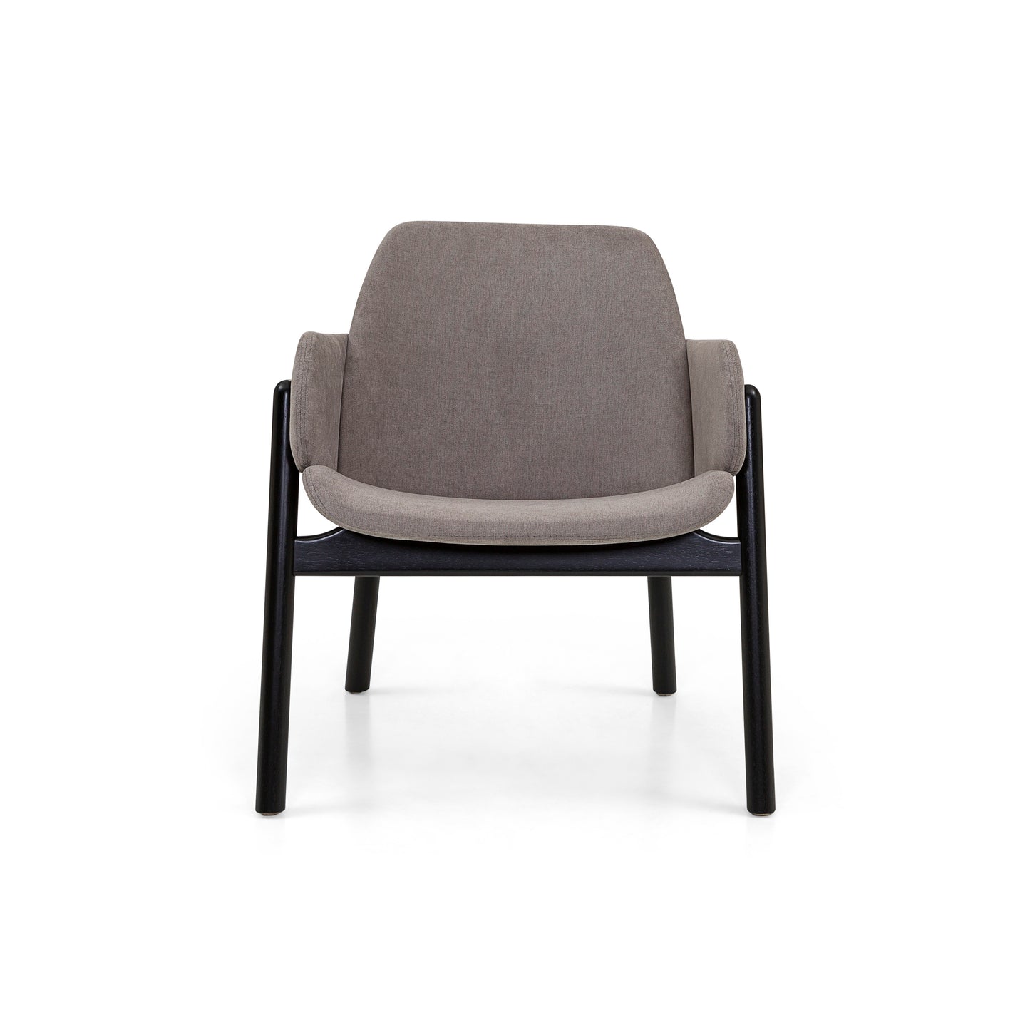 ABOVE Armchair in Black finish and Gray fabric