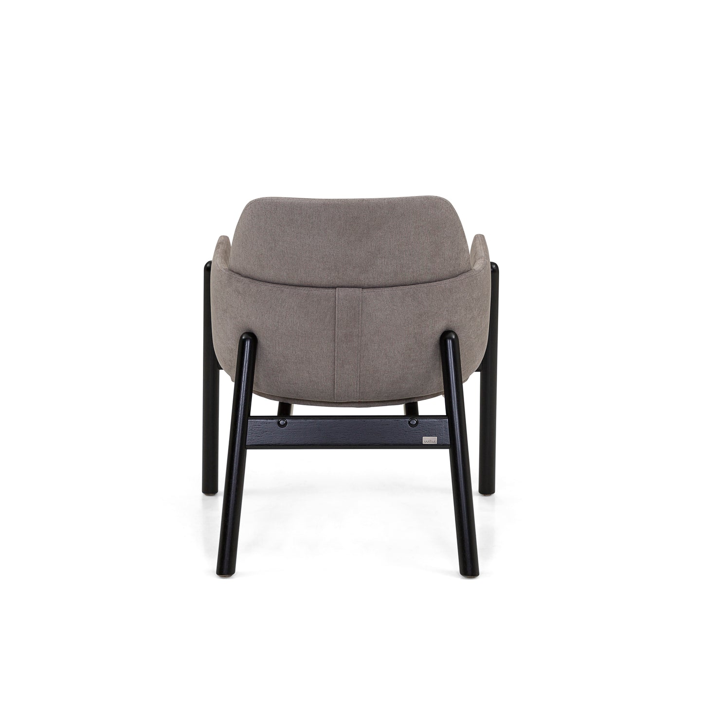 ABOVE Armchair in Black finish and Gray fabric