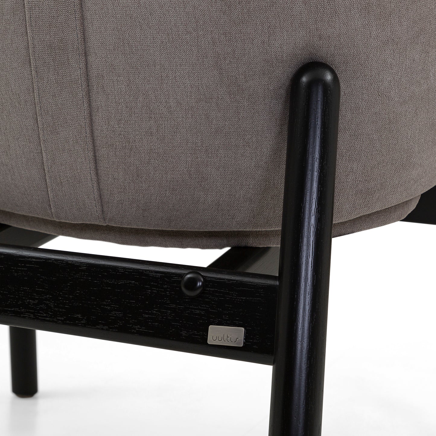 ABOVE Armchair in Black finish and Gray fabric