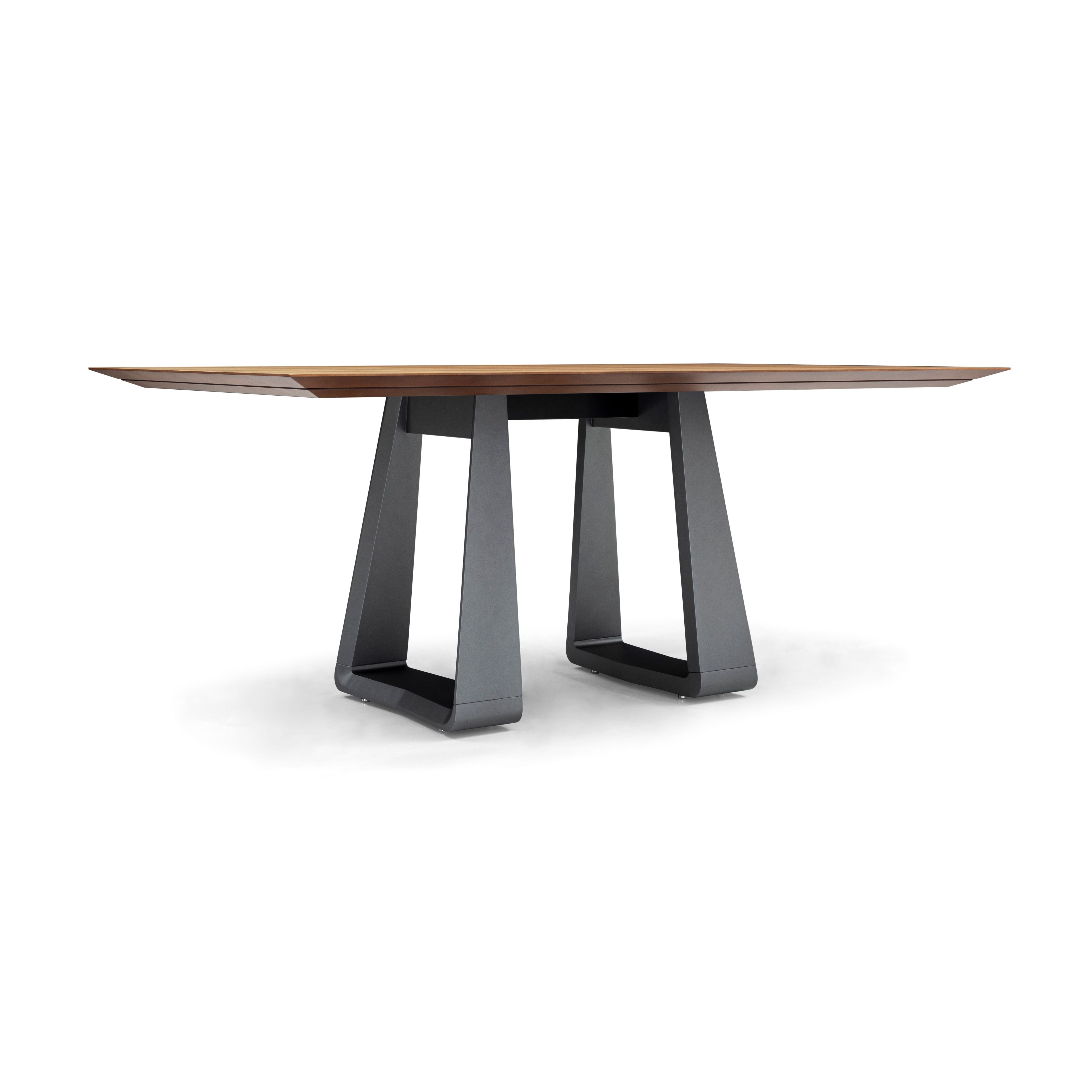 WING Dining Table in Teak and Graphite finish 67"