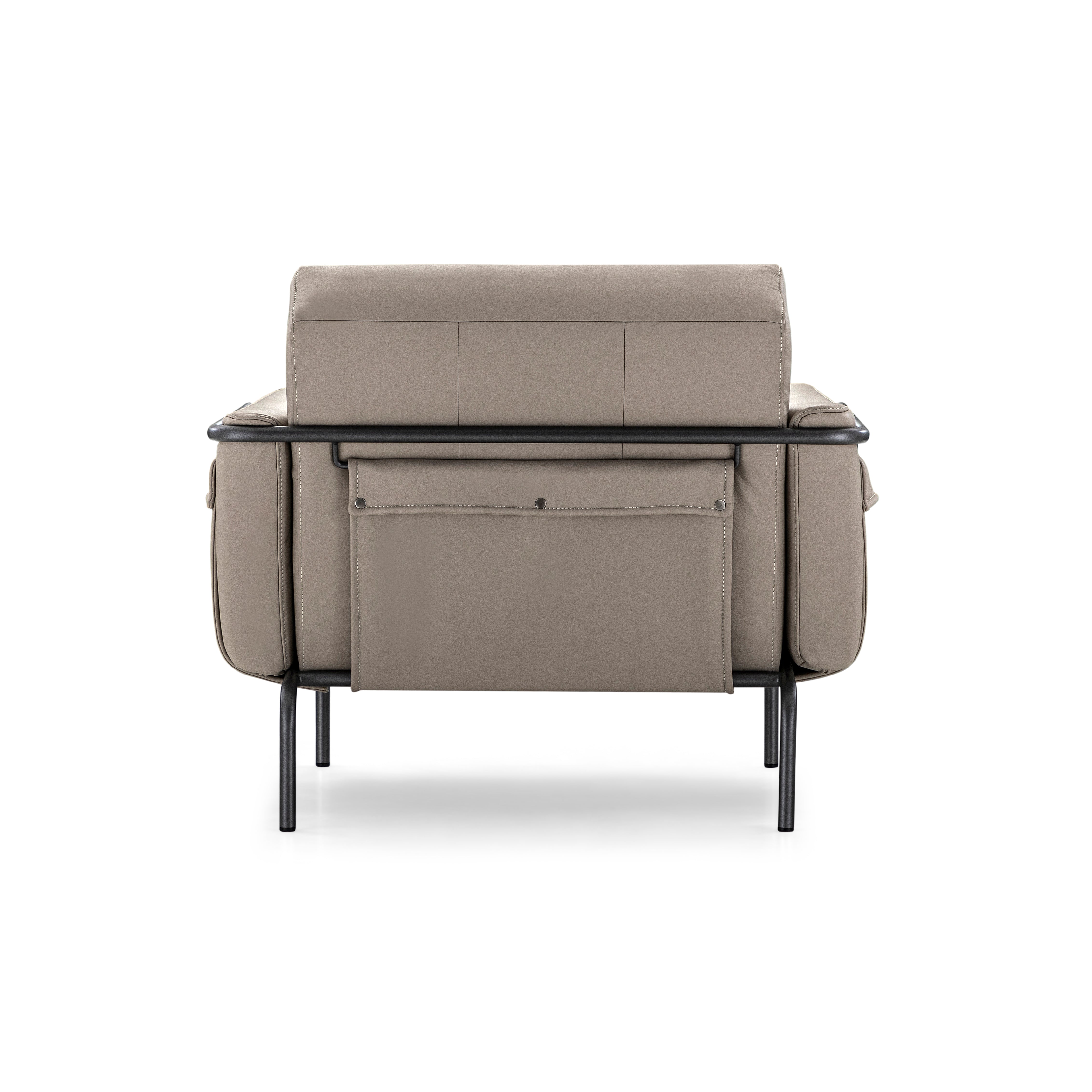 TREND Armchair in Graphite with Cream Leather