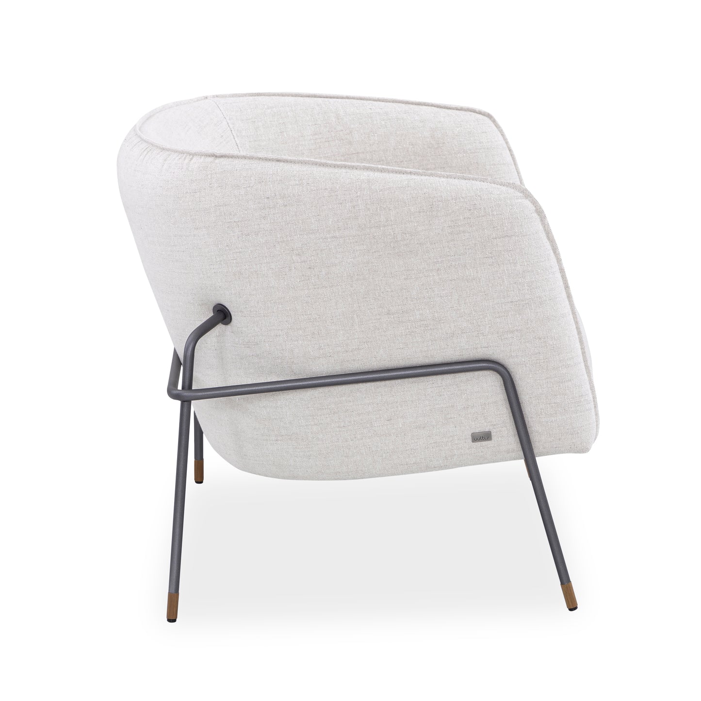 BELLA Armchair in Graphite and Light Beige fabric