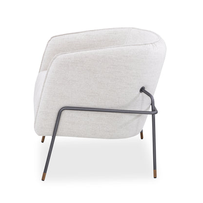 BELLA Armchair in Graphite and Light Beige fabric