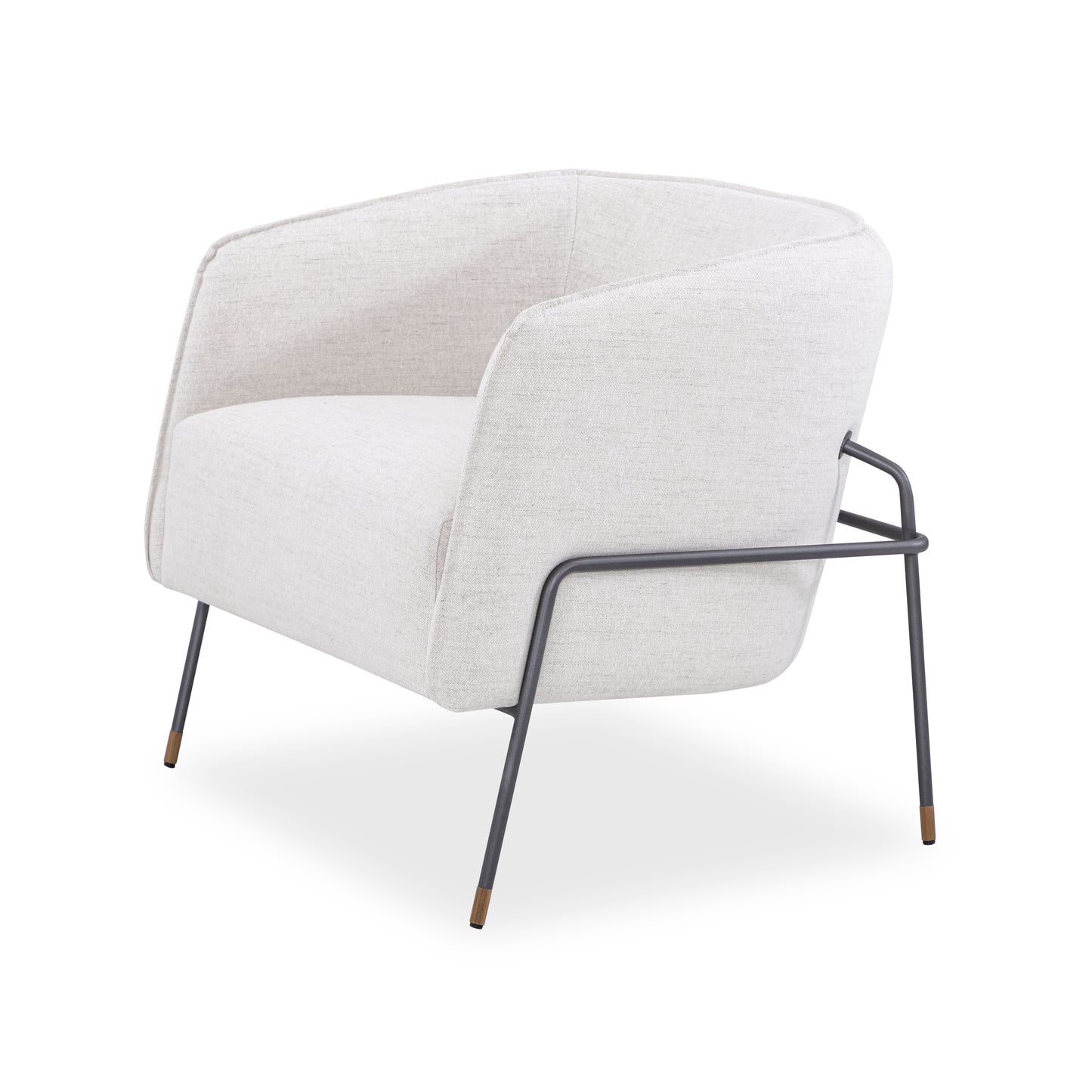 BELLA Armchair in Graphite and Light Beige fabric