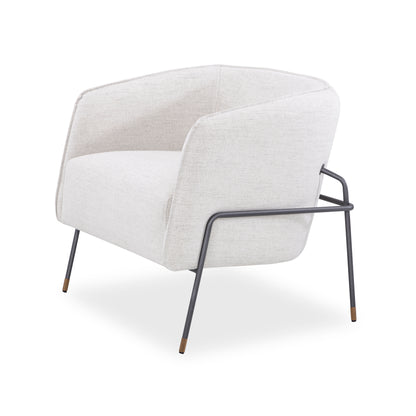 BELLA Armchair in Graphite and Light Beige fabric