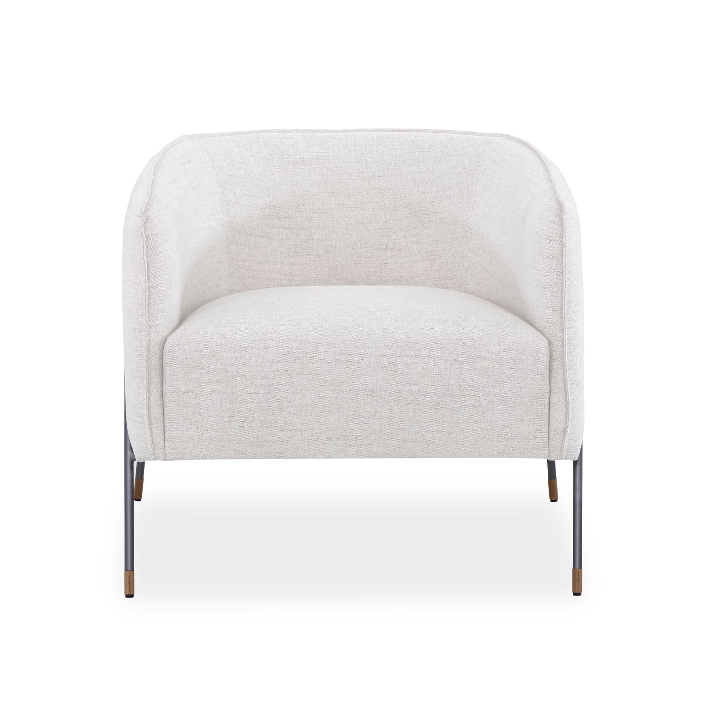 BELLA Armchair in Graphite and Light Beige fabric