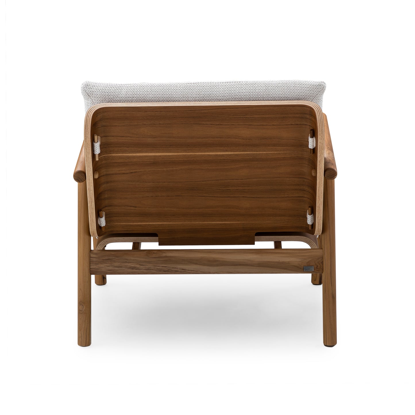 TAI Armchair in Teak and Ivory fabric