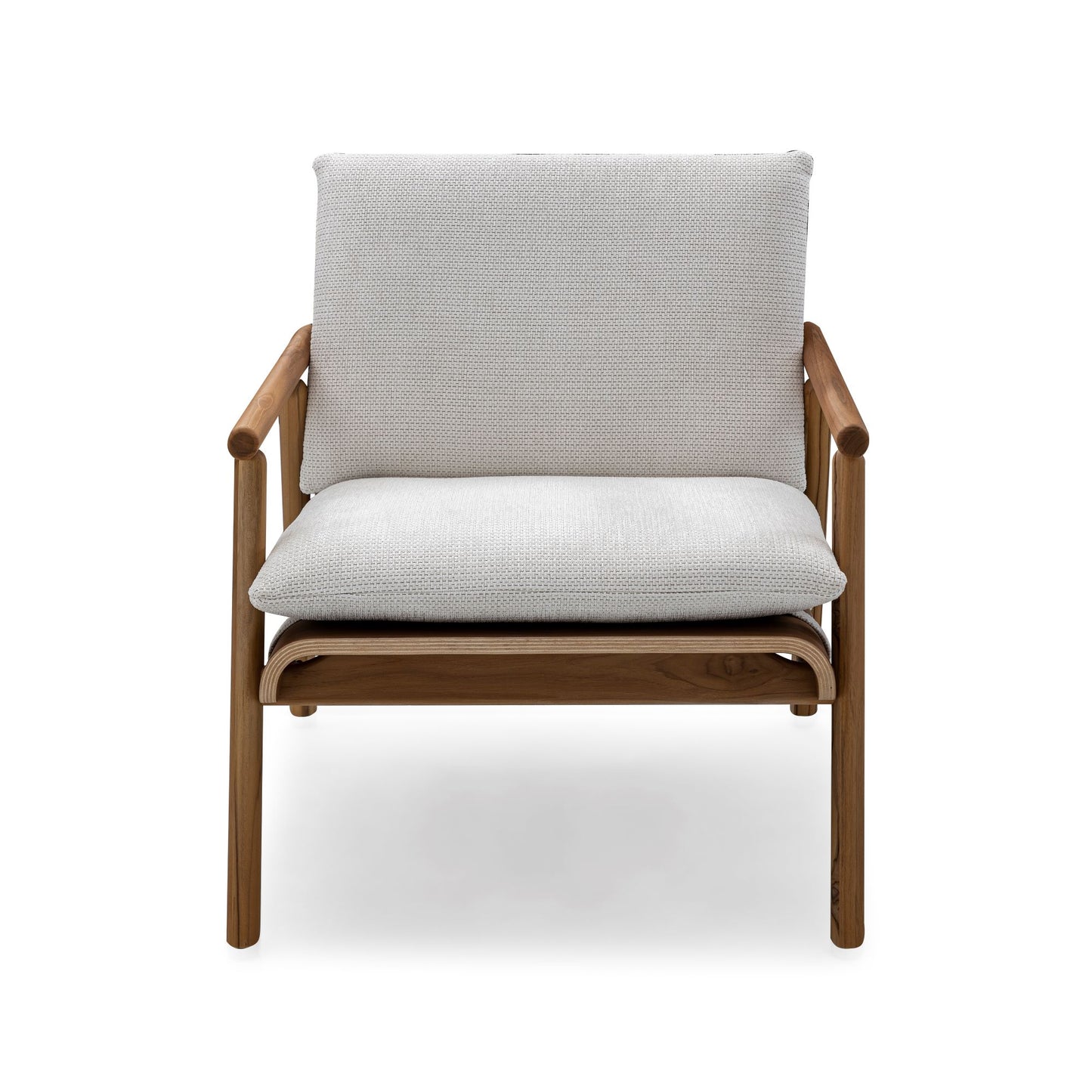 TAI Armchair in Teak and Ivory fabric