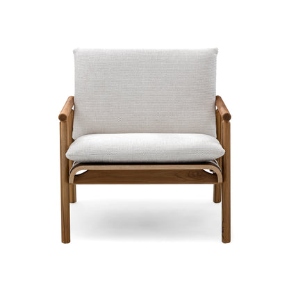 TAI Armchair in Teak and Ivory fabric