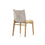 CAPPIO Dining Chair in Teak and Beige fabric