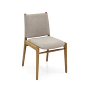 CAPPIO Dining Chair in Teak and Beige fabric