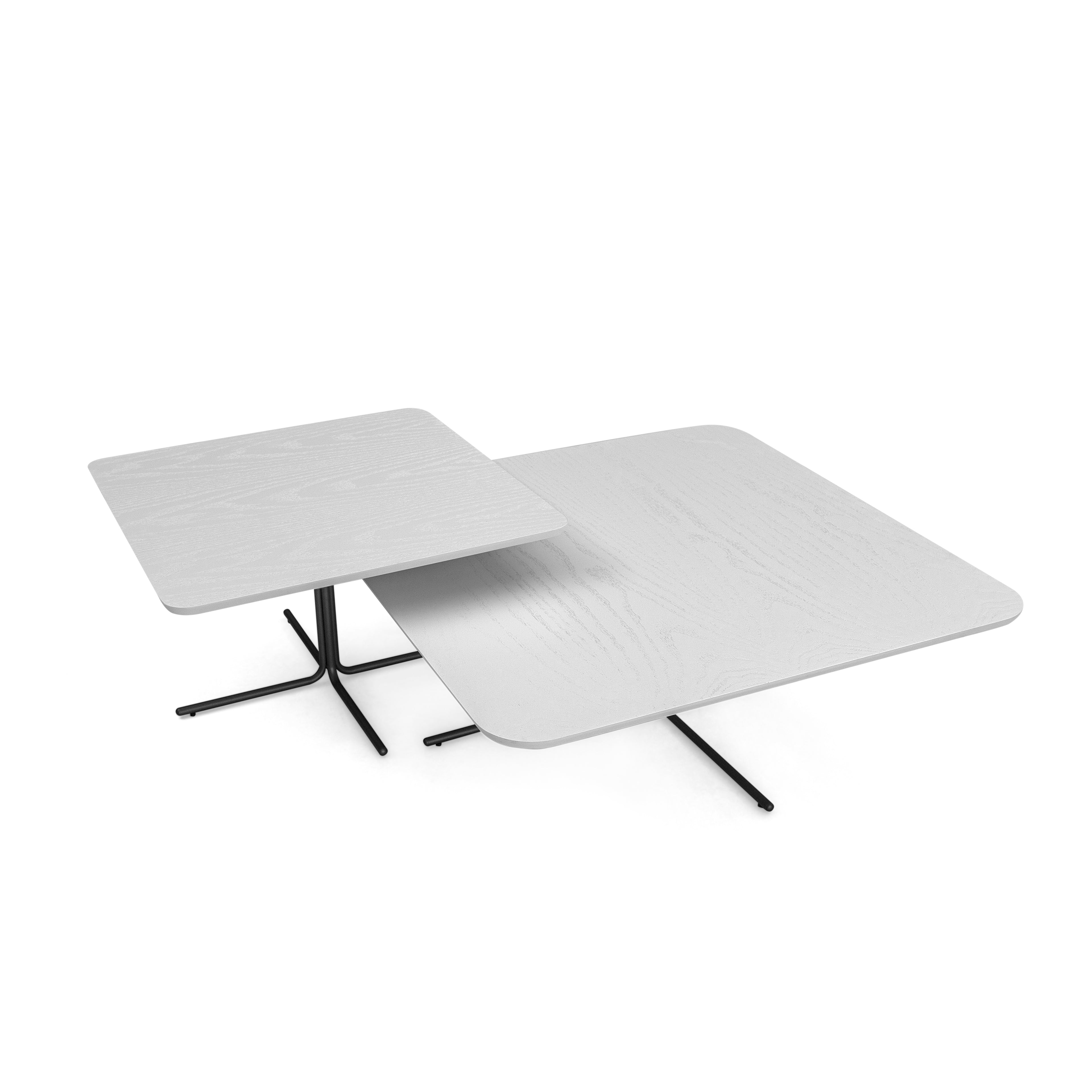 PLATO Coffee Table in White Oak and Graphite 20"