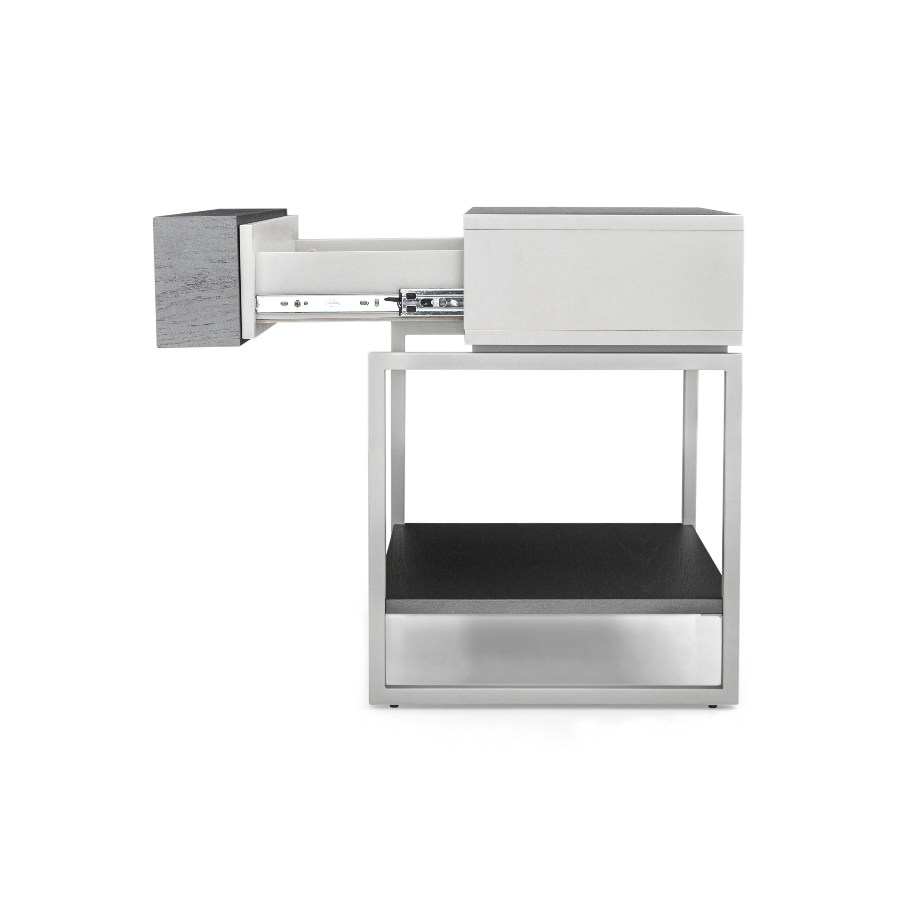 TALLO Nightstand in Graphite and Off White