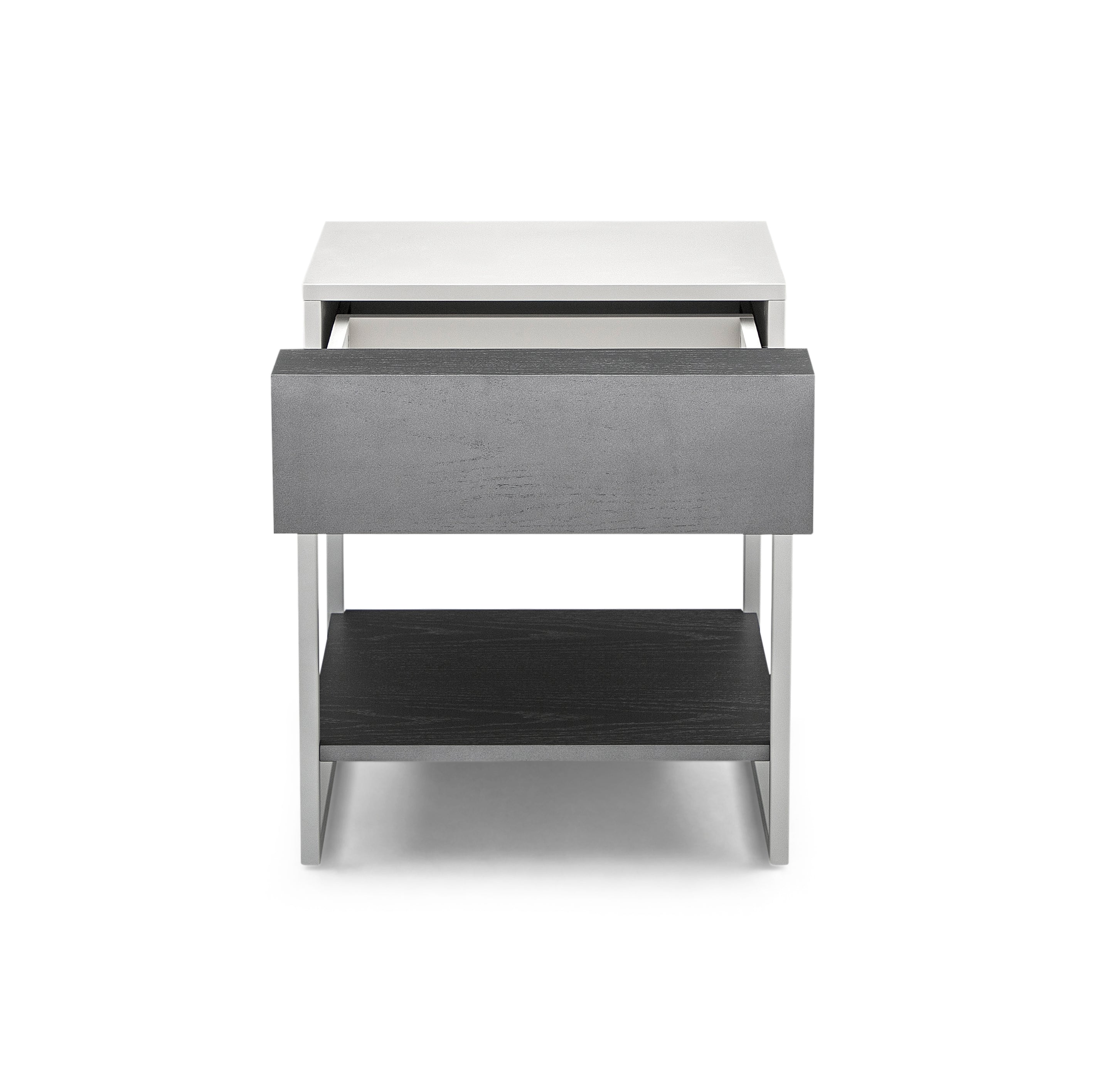 TALLO Nightstand in Graphite and Off White