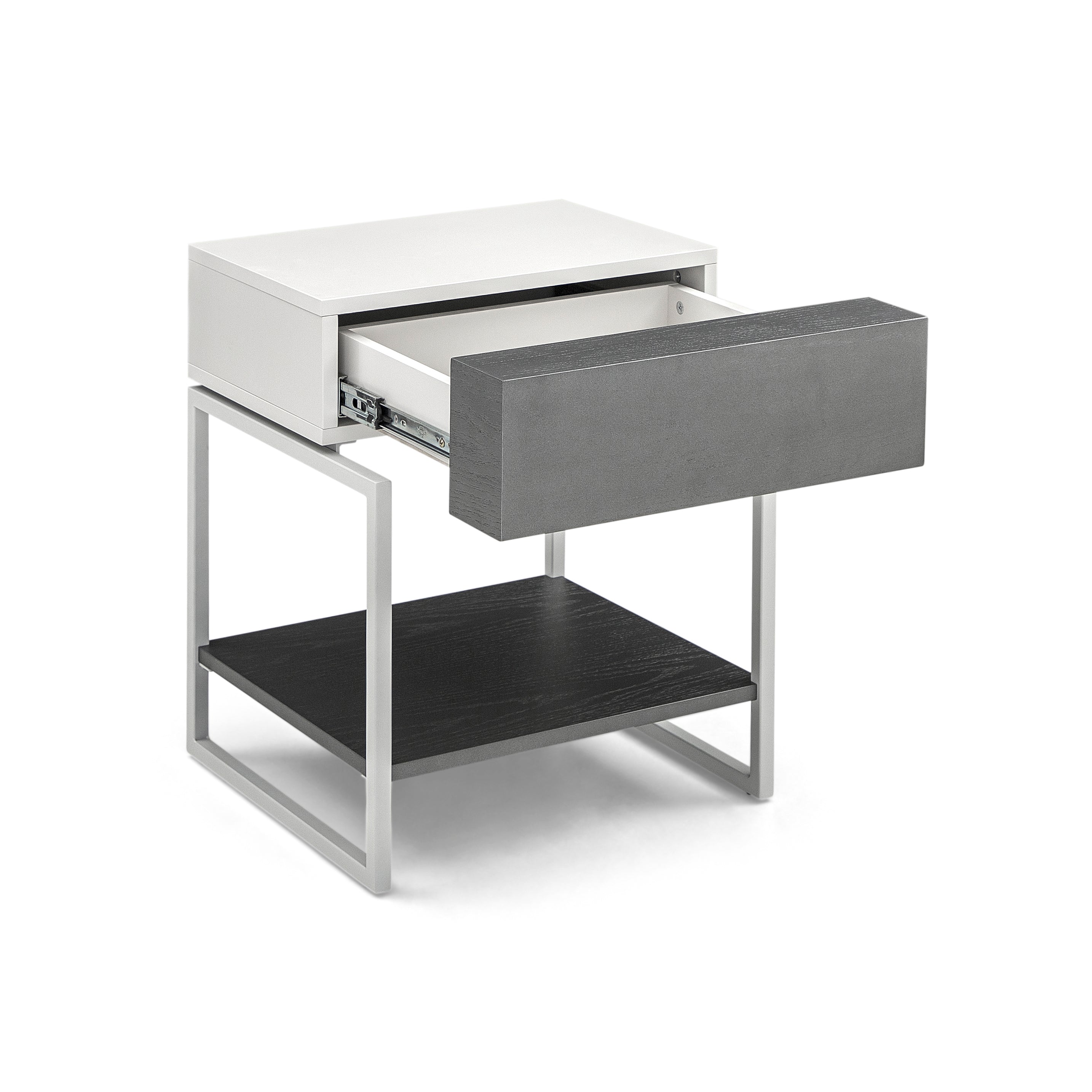 TALLO Nightstand in Graphite and Off White