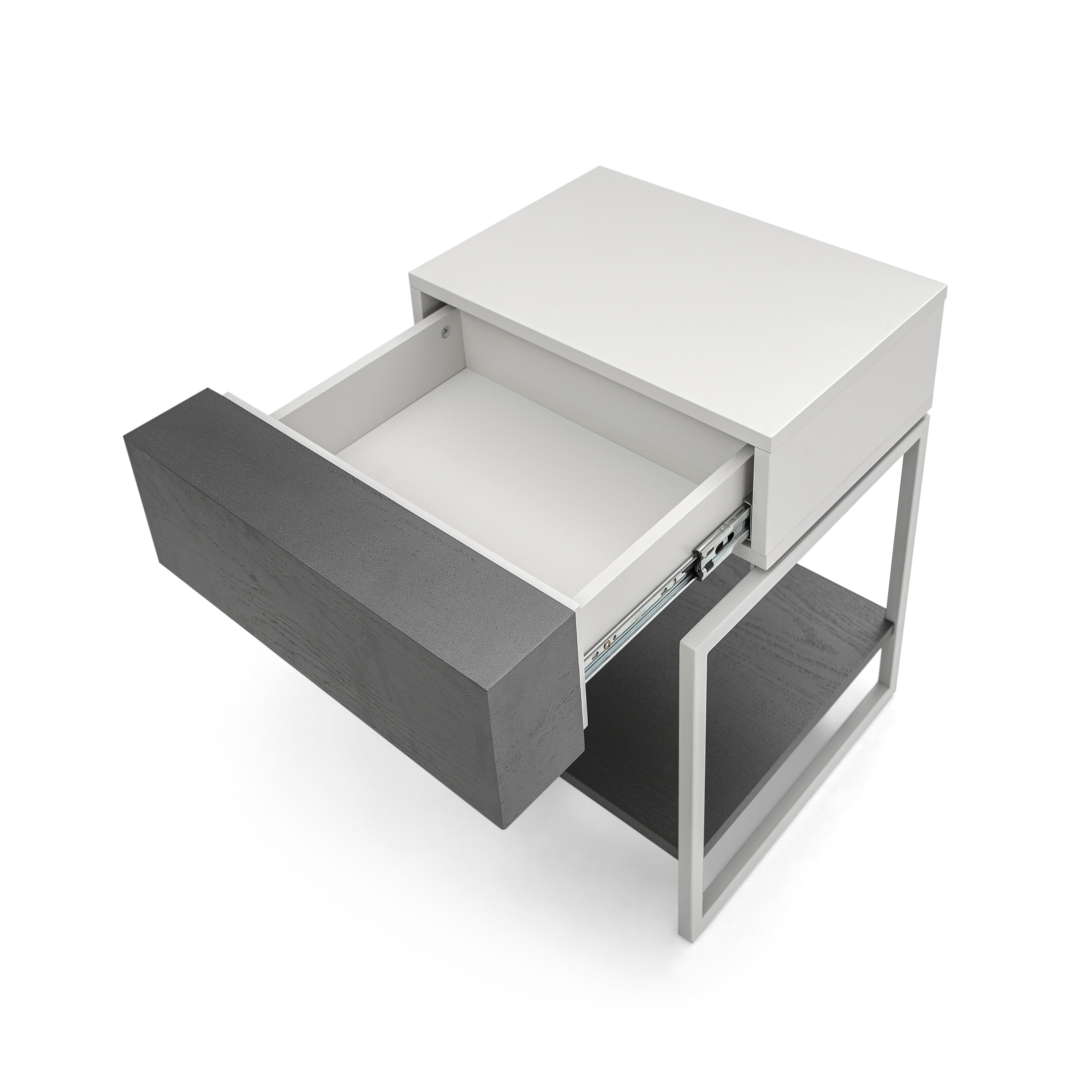 TALLO Nightstand in Graphite and Off White