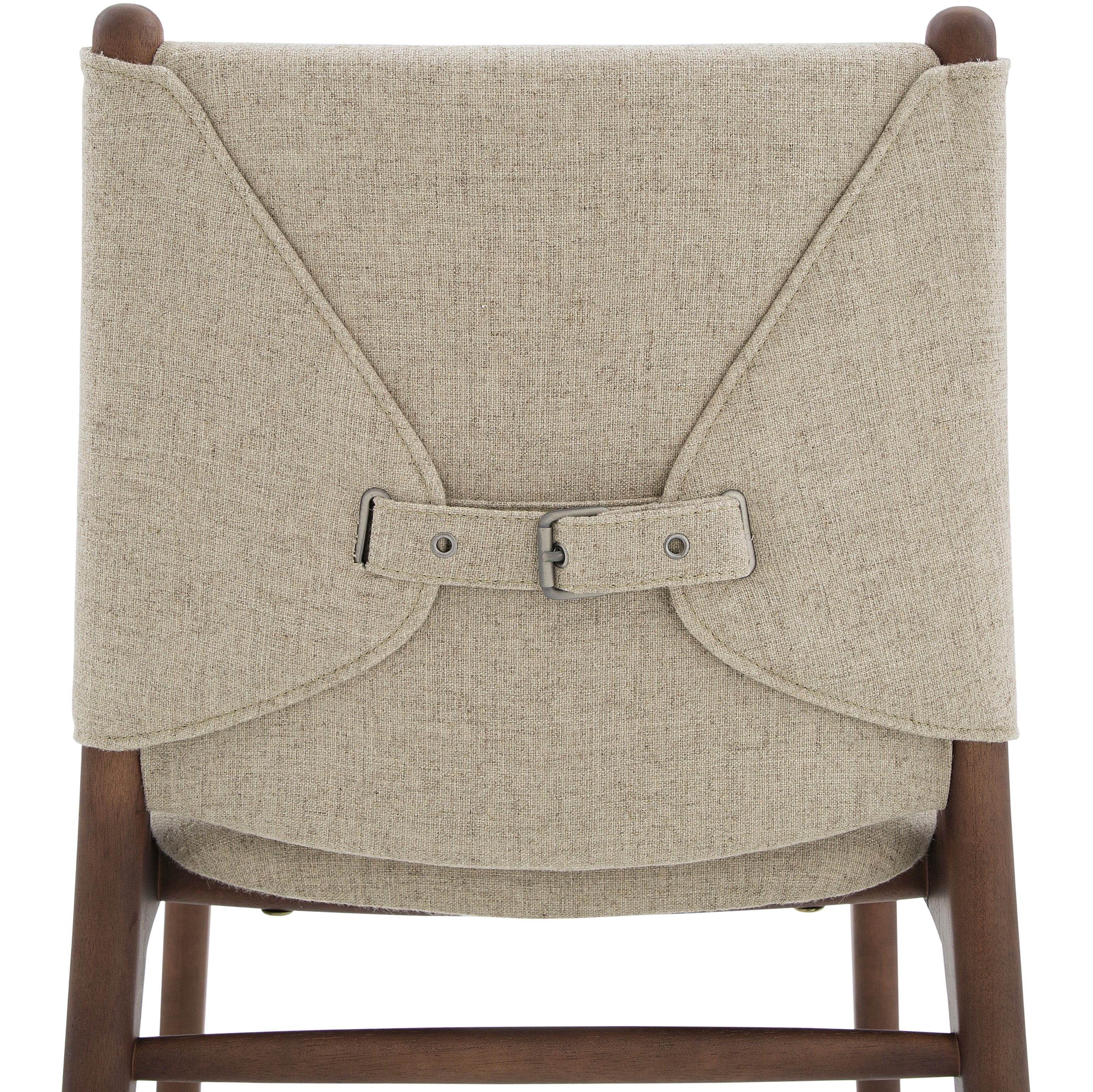 CAPPIO Dining Chair in Walnut and Taupe fabric