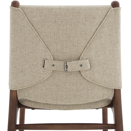 CAPPIO Dining Chair in Walnut and Taupe fabric