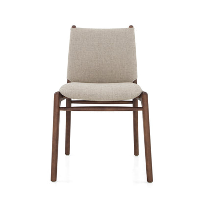 CAPPIO Dining Chair in Walnut and Taupe fabric