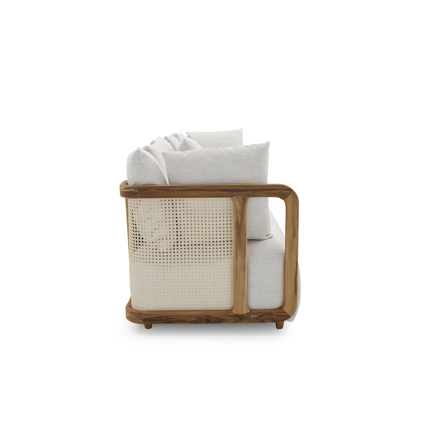 Uultis AIBY Sofa MH9617 3 Seater 148-Teak A-2316 Natural Cane