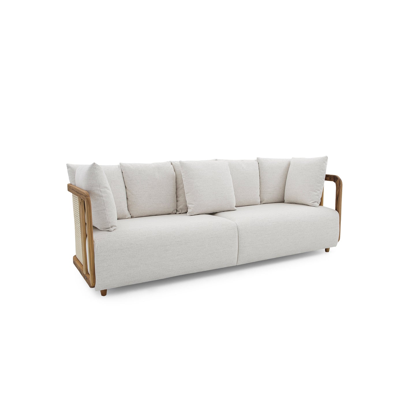 Uultis AIBY Sofa MH9617 3 Seater 148-Teak A-2316 Natural Cane