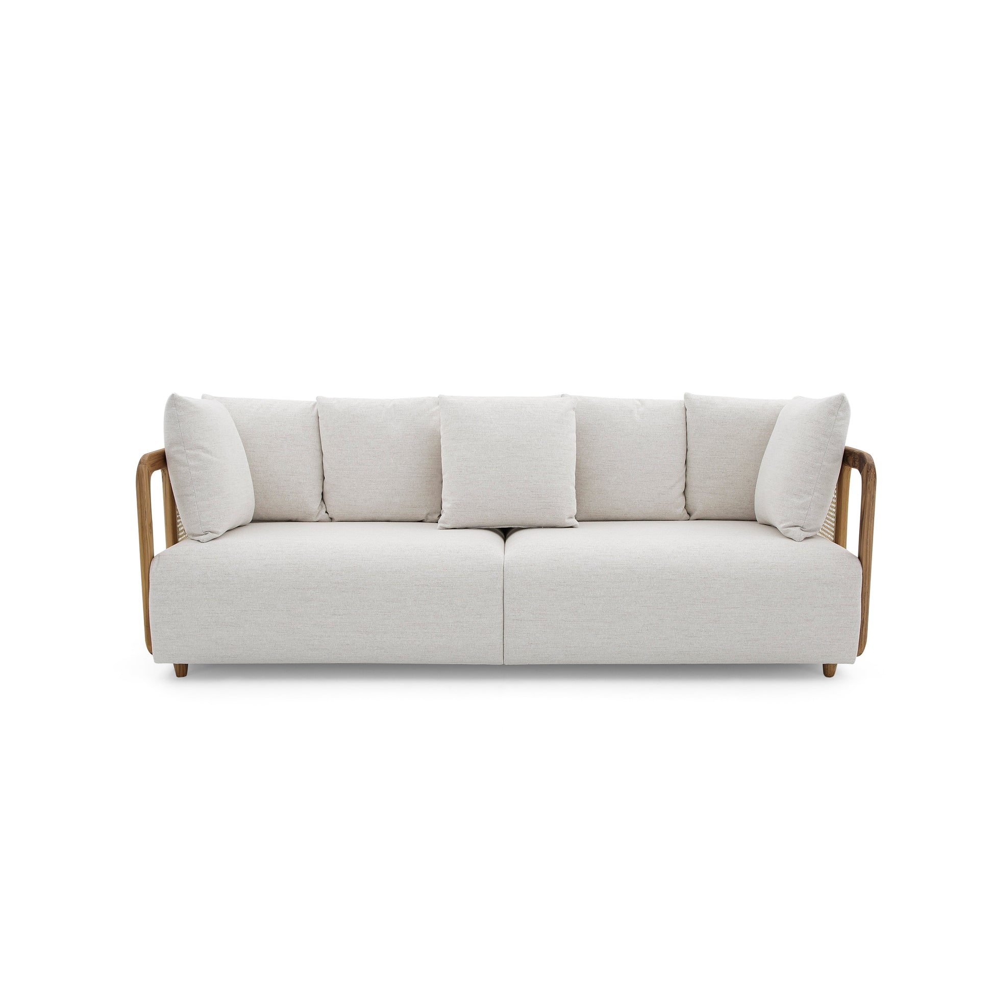 Uultis AIBY Sofa MH9617 3 Seater 148-Teak A-2316 Natural Cane