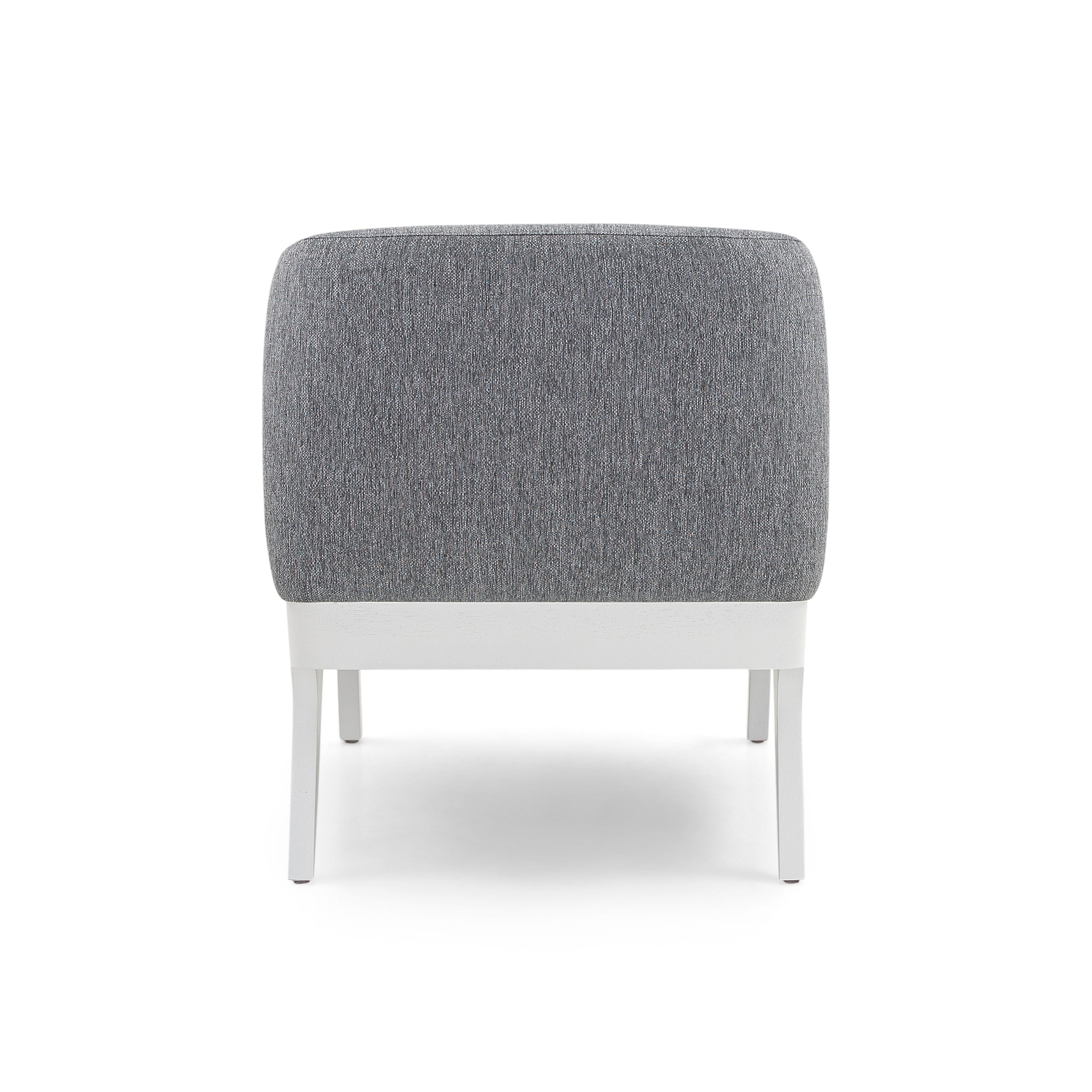 ABRA Armchair in White finish and Gray fabric