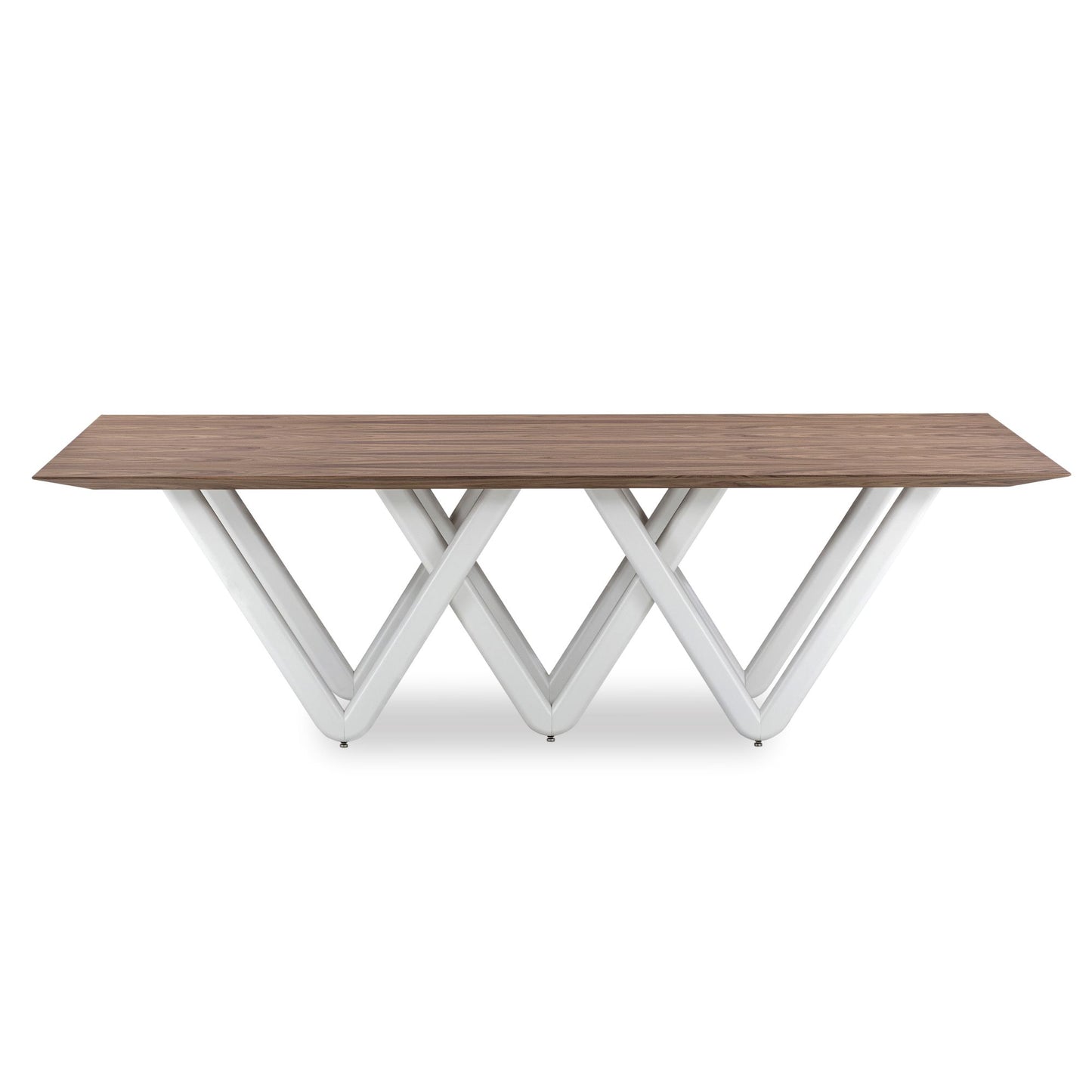 DABLIO Dining Table in Walnut and White 98"