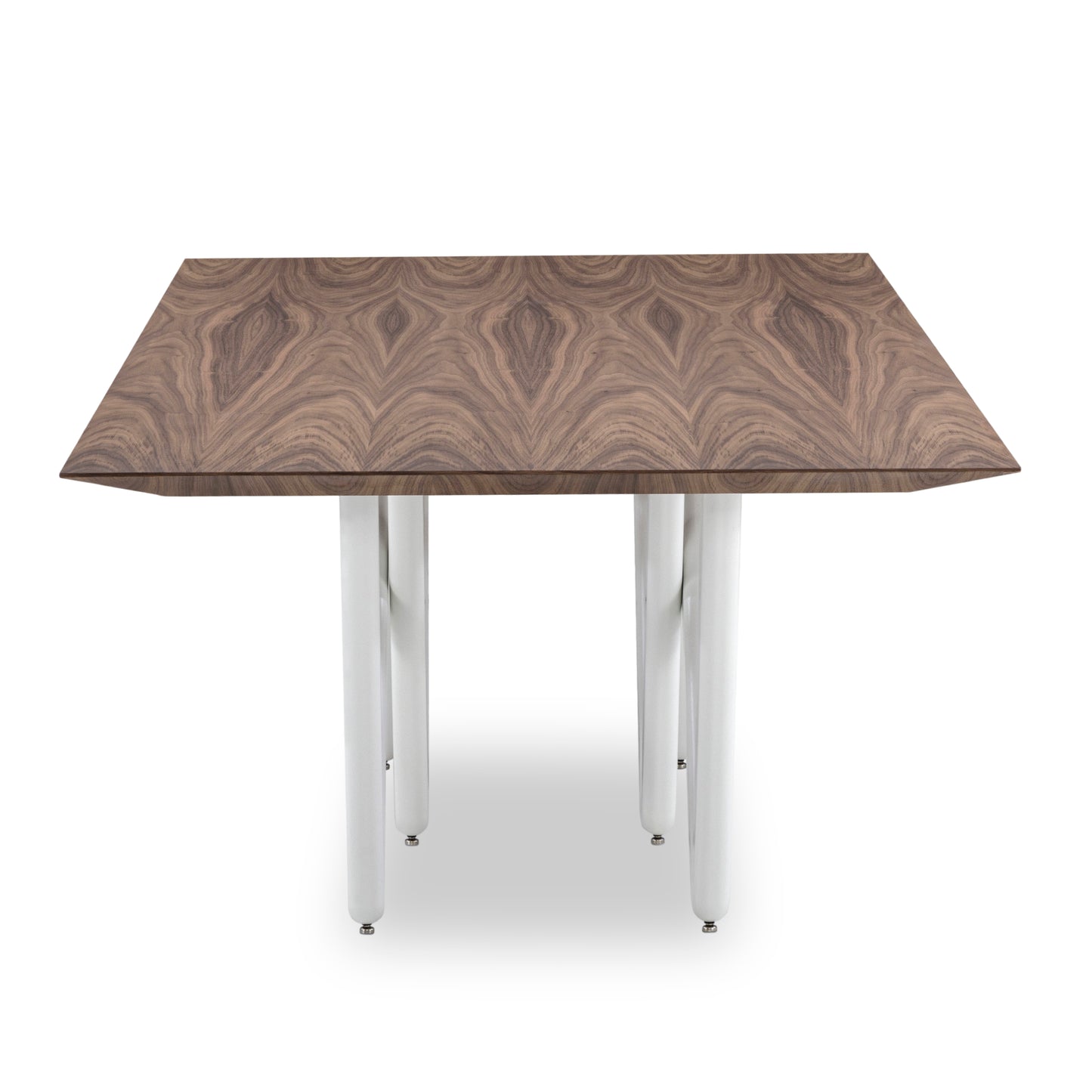 DABLIO Dining Table in Walnut and White 98"