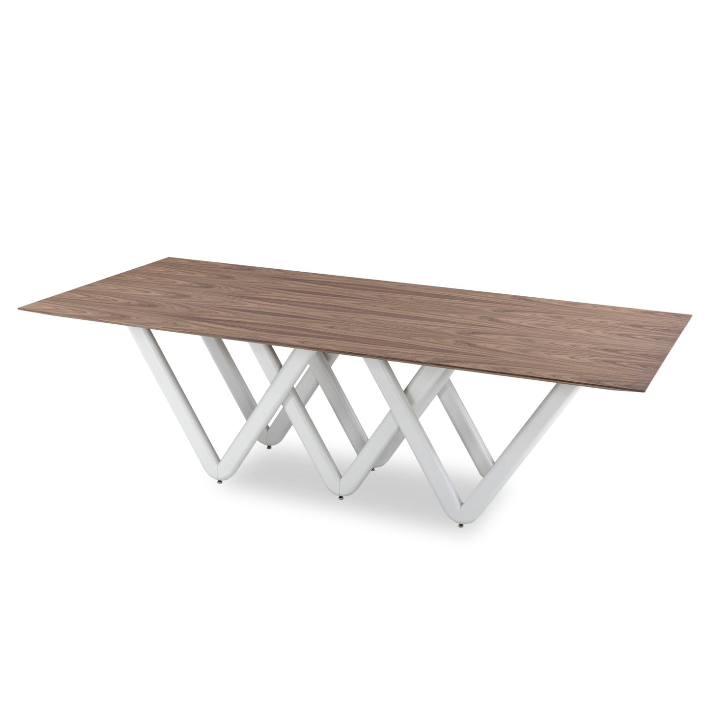 DABLIO Dining Table in Walnut and White 98"