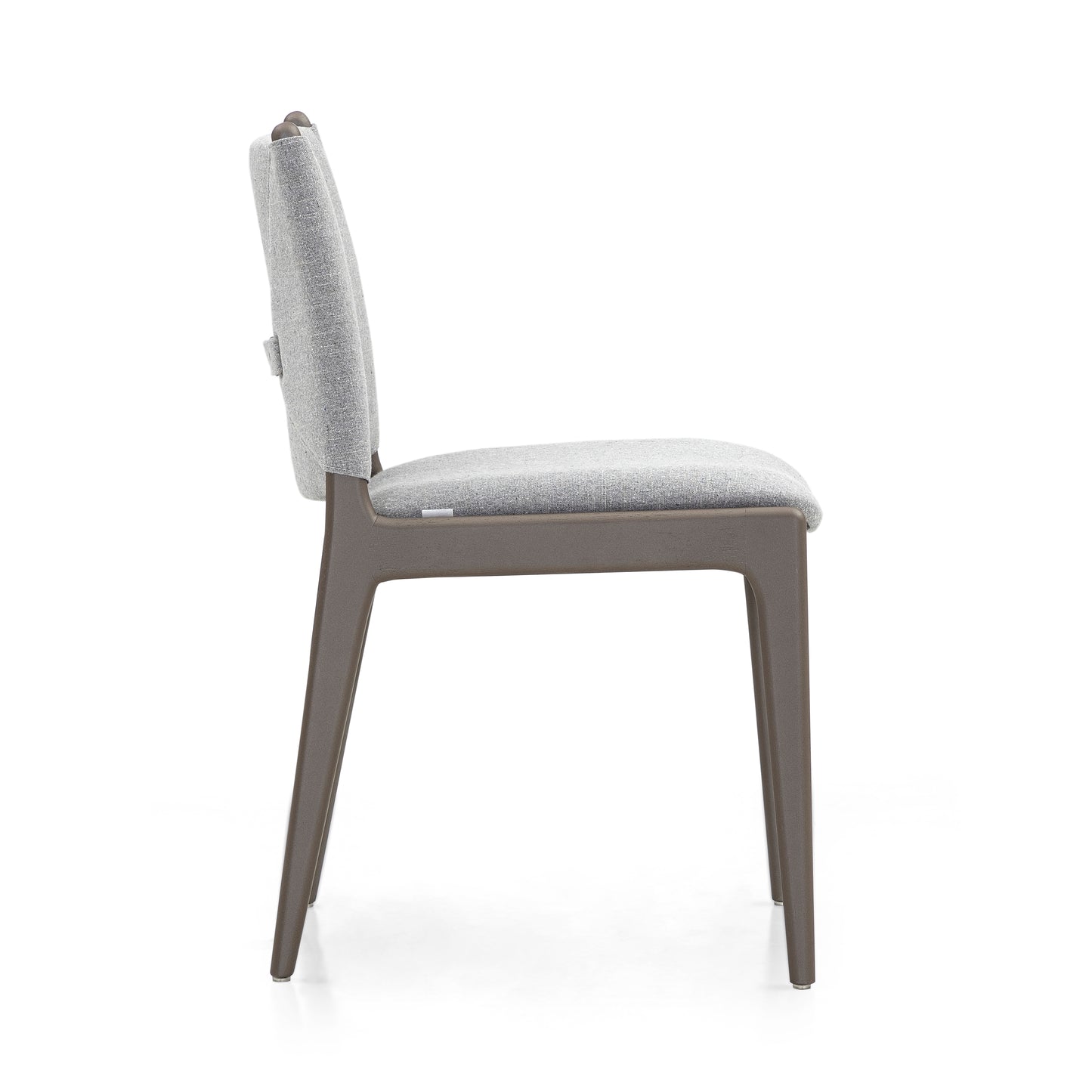 CAPPIO Dining Chair in Chocolate finish and Light Gray fabric