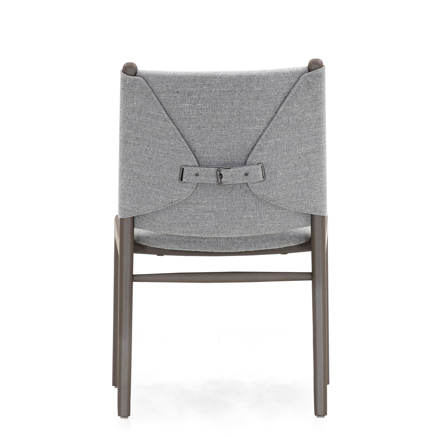 CAPPIO Dining Chair in Chocolate finish and Light Gray fabric