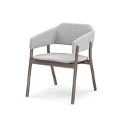 STUZI Dining Chair in Chocolate finish and Gray fabric