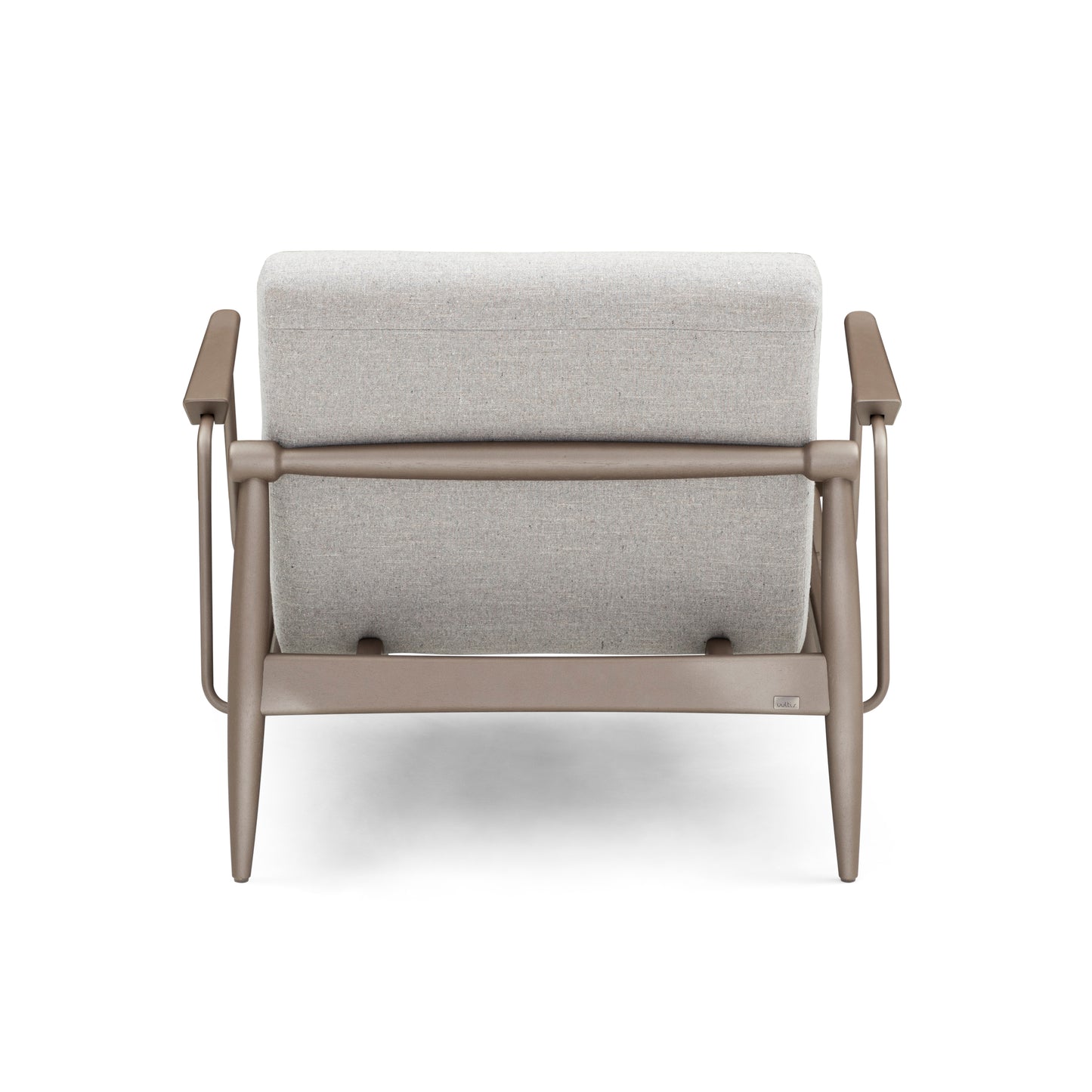 WIN Armchair in Chocolate and Gray Fabric