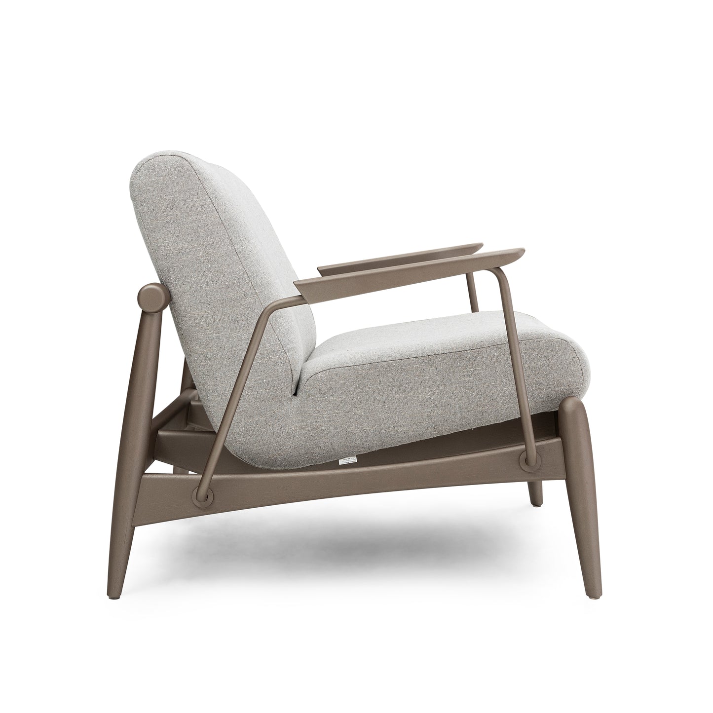 WIN Armchair in Chocolate and Gray Fabric