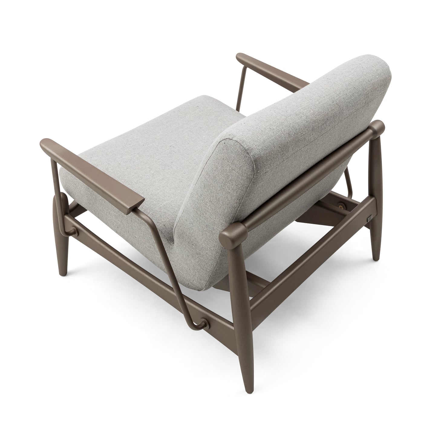 WIN Armchair in Chocolate and Gray Fabric