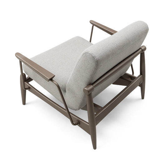 WIN Armchair in Chocolate and Gray Fabric